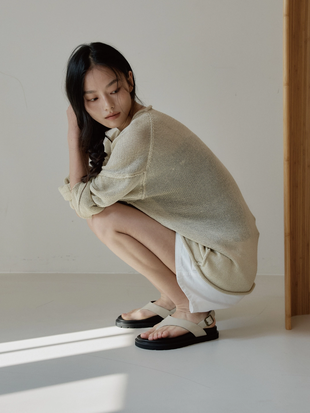 러브듀이 MOLD flip flops / 크림베이지 상품 이미지 2