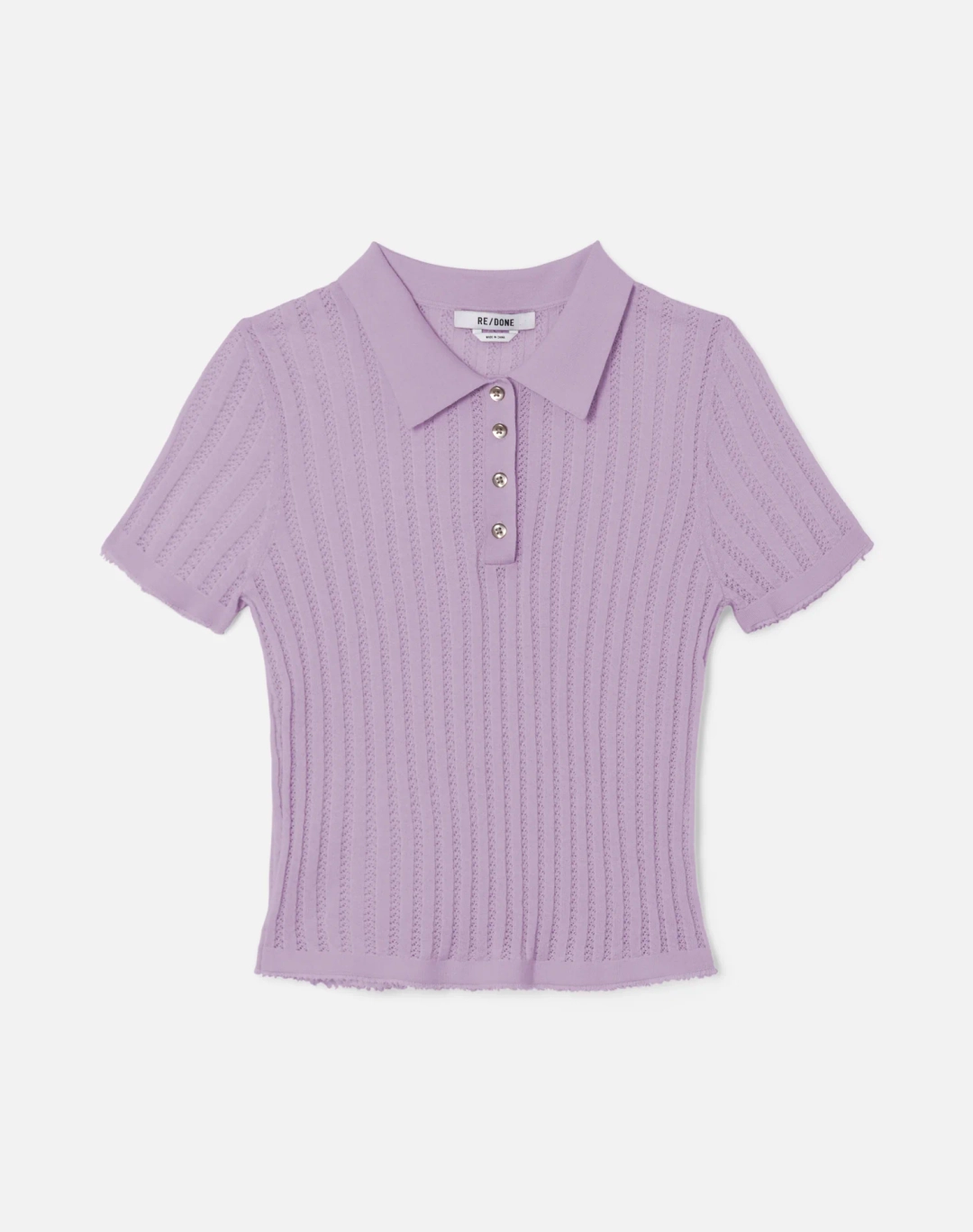 리던 The Veil Pointelle Polo - Baby Violet 상품 이미지 1