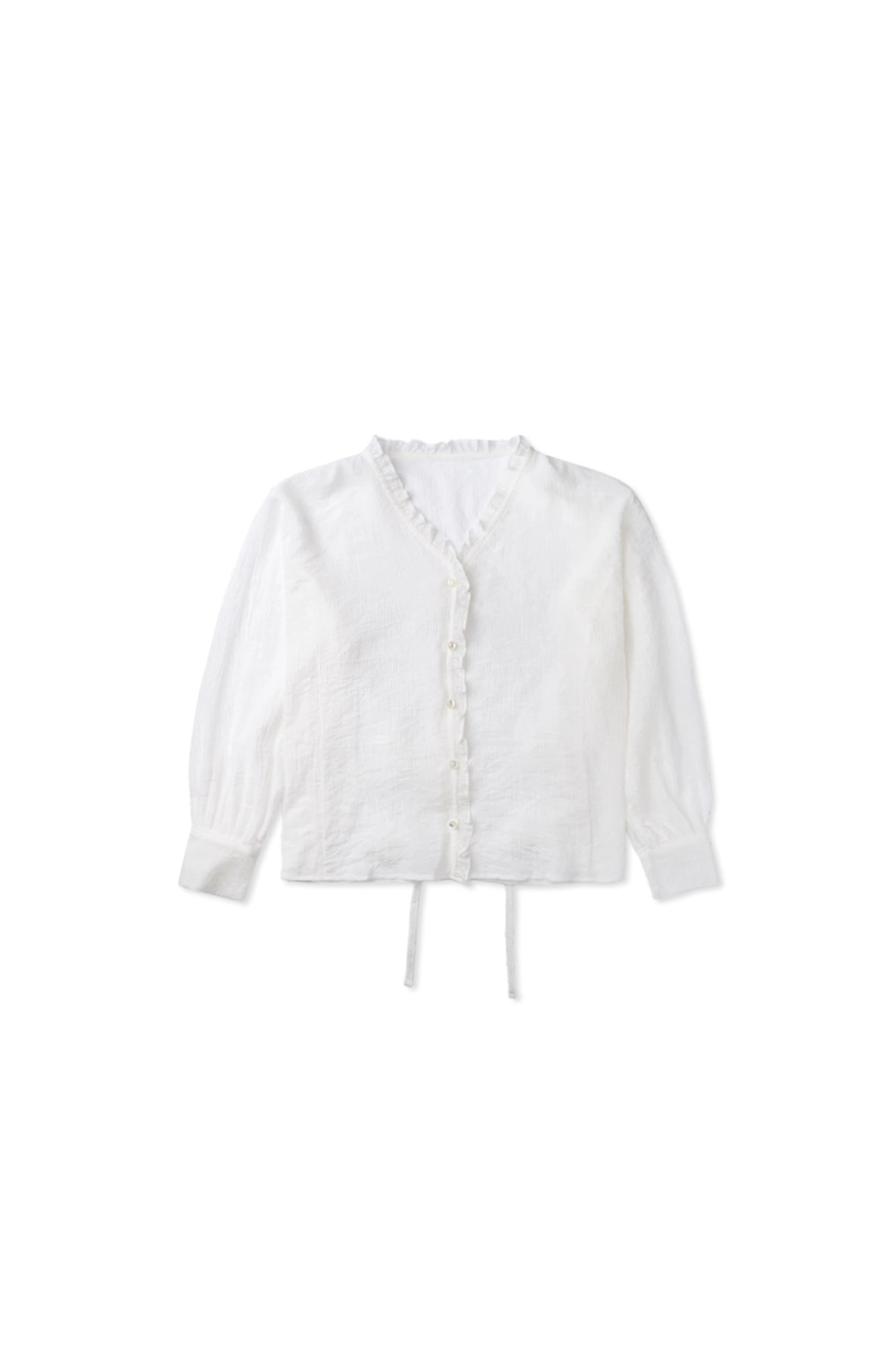 위드아웃썸머 Frill v-neck blouse 상품 이미지 3