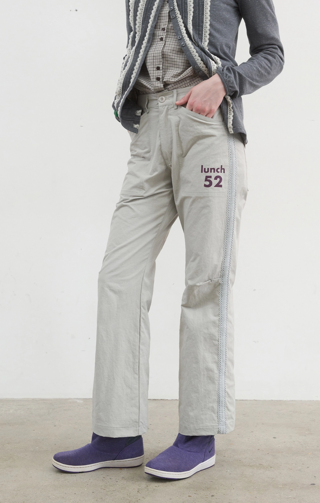 노컨텐츠 425. Lunch Bootcut Pants_Grey 상품 이미지 2