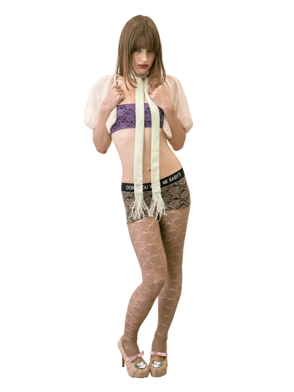 Cheeky Lace Leggings Mocha