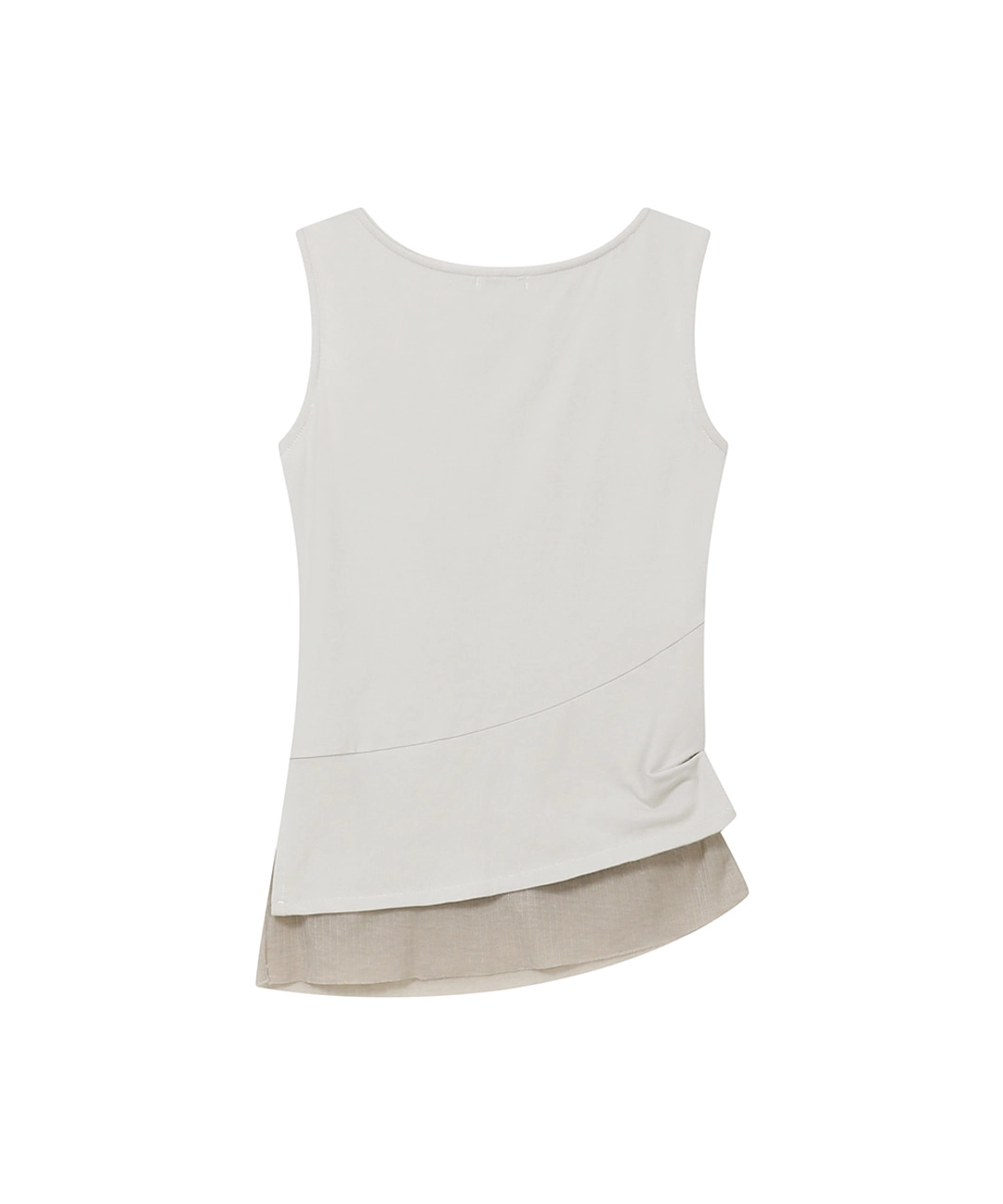 미세키서울 [레이 PICK] Unbalanced sheer layered sleeveless GREY 상품 이미지 1