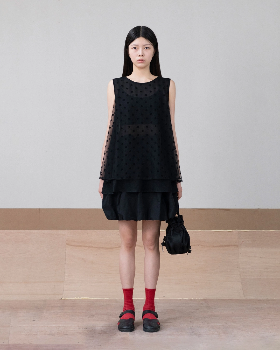 유노이아 layered dot vest 상품 이미지 2