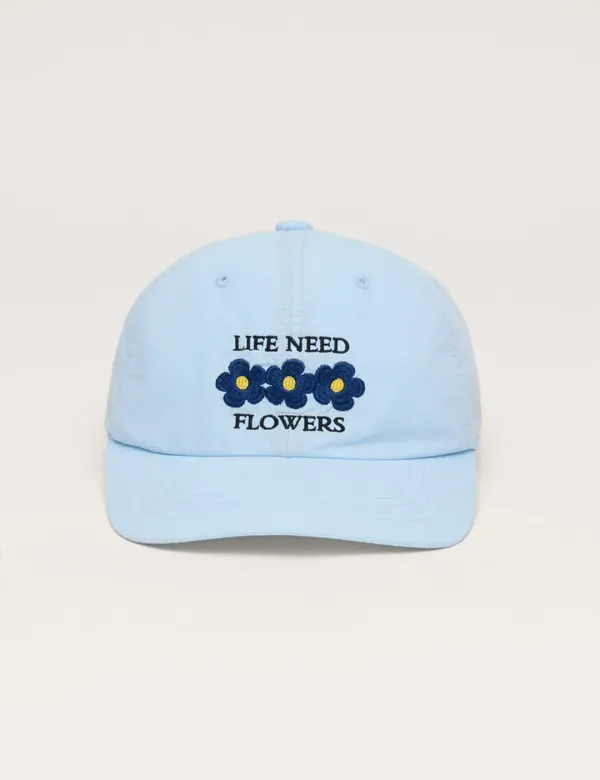 Flower Ball Cap (Blue)