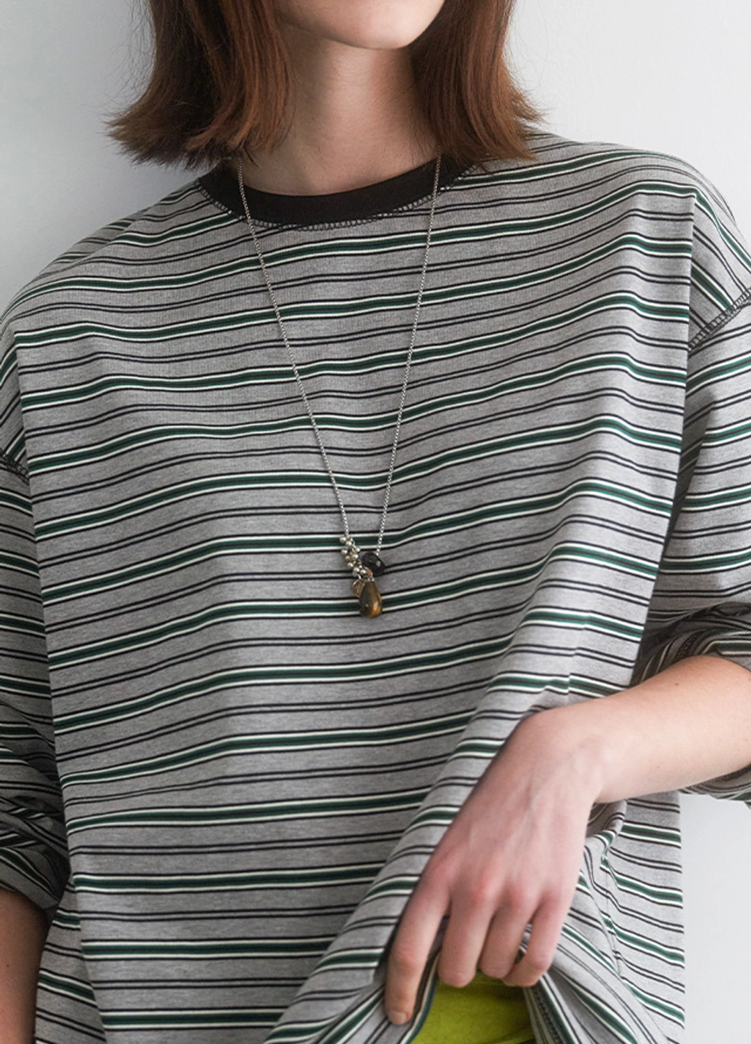 아뜰리에 나인 (N-878)BOLD MARBLE PENDANT NECKLACE 상품 이미지 2