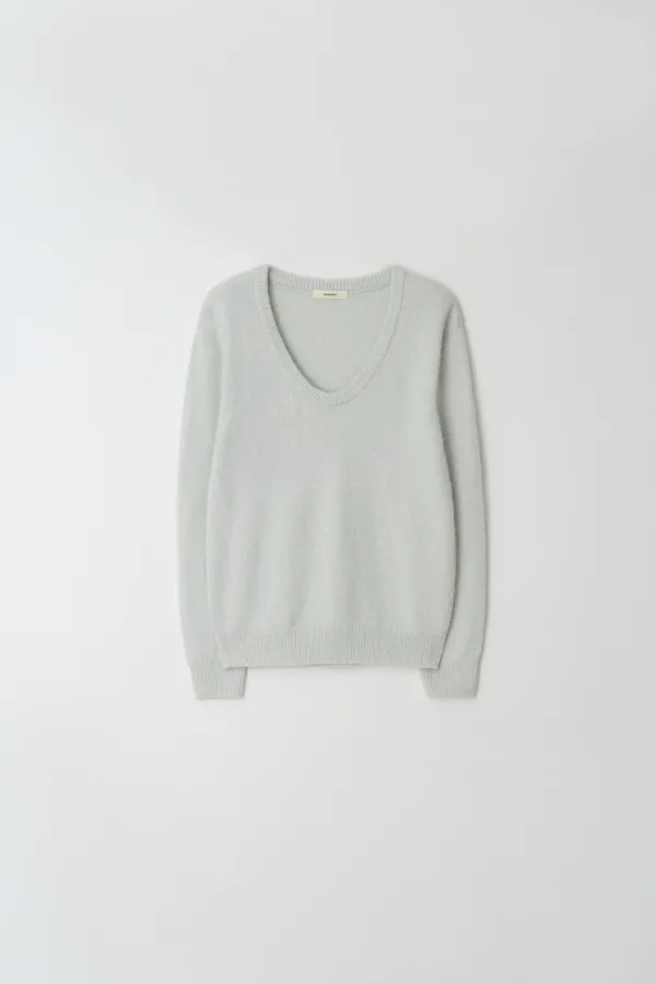 palette deep neck knit (apple mint)