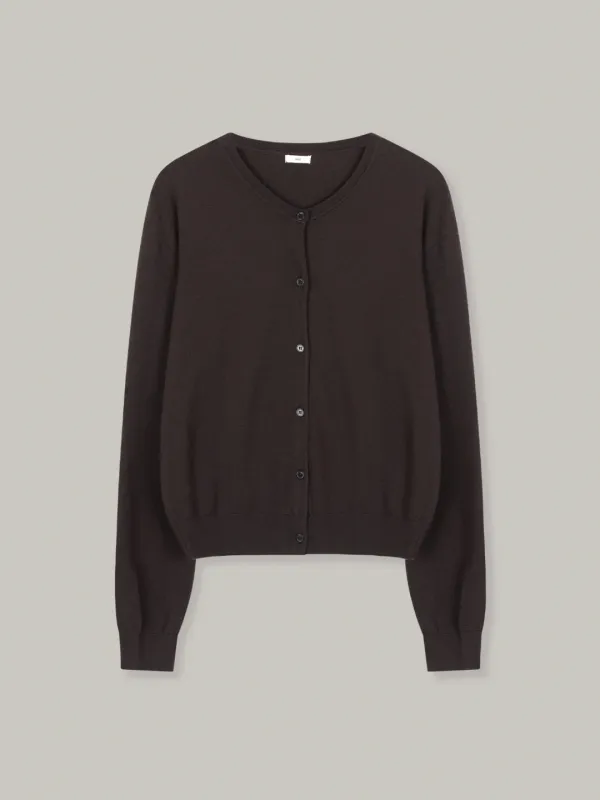 merino spring cardigan (brown)