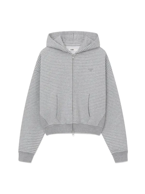 G WARM CORE STRIPE ZIP HOODIE (GRAY STRIPE)