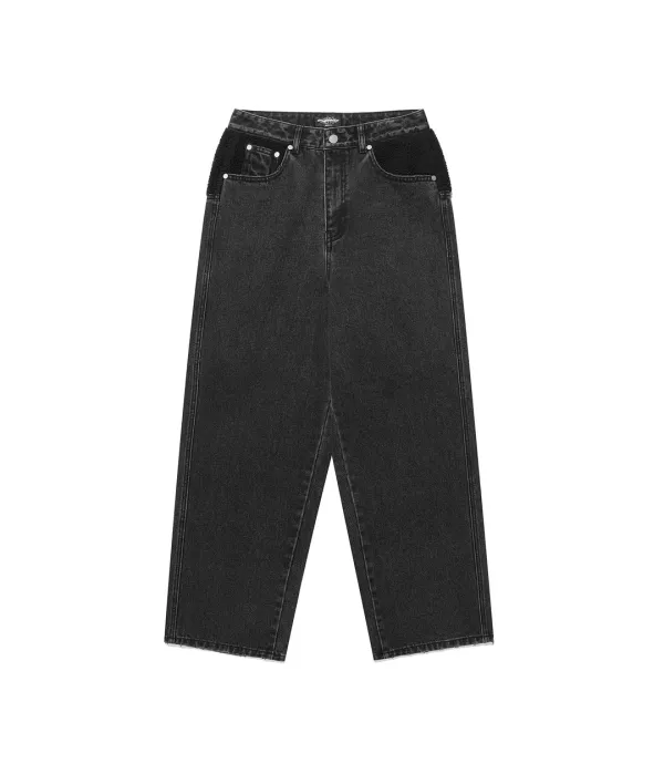 sherpa big pocket jeans[black]