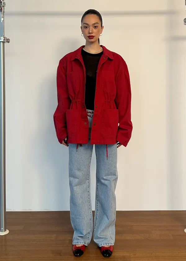 [2nd] Classic Washed Work Jacket Red