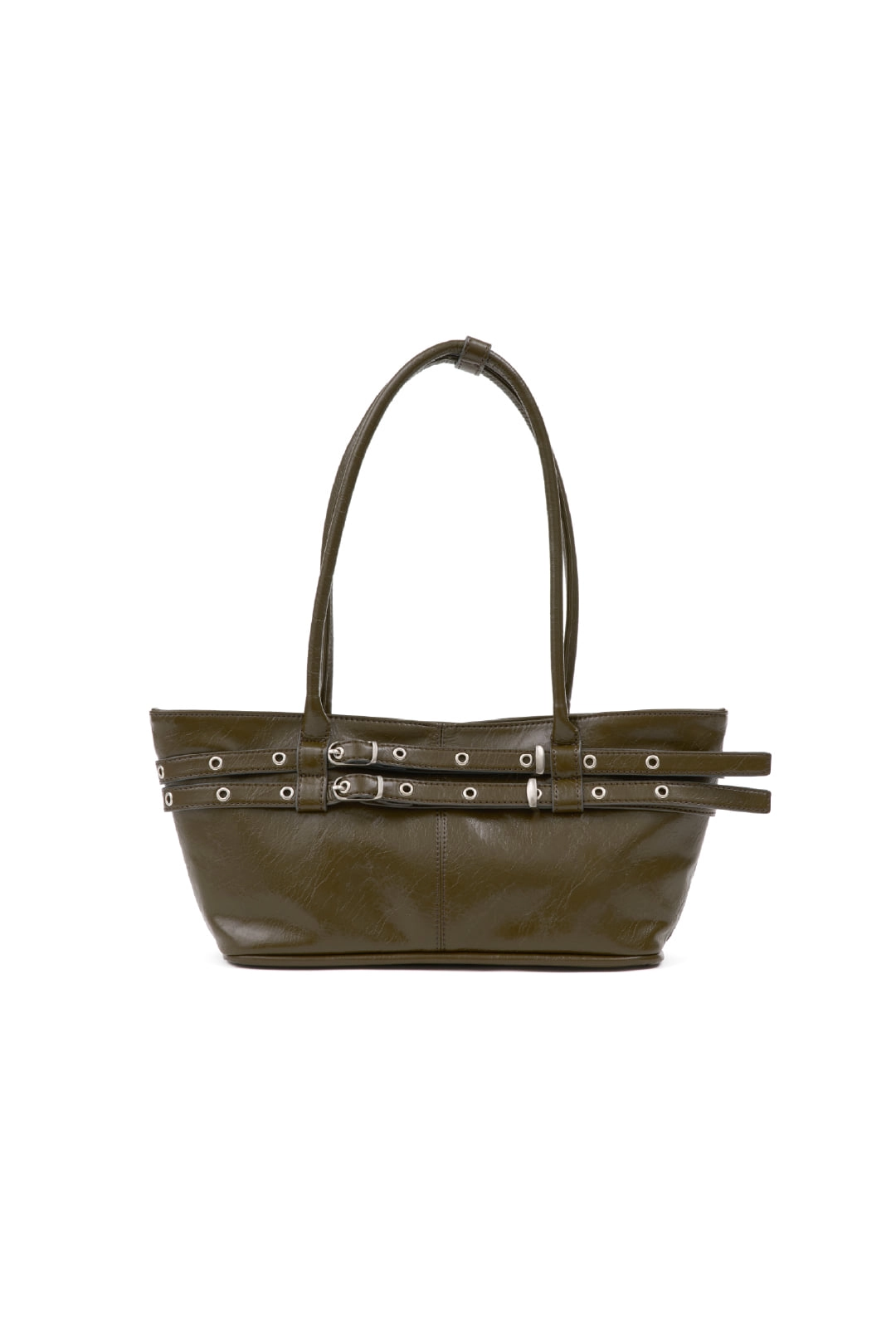 여밈 미니 벨티드 보트 백 mini belted boat bag (crack khaki) 상품 이미지 2