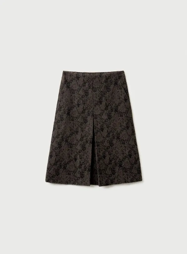 JACQUARD MIDI SKIRT