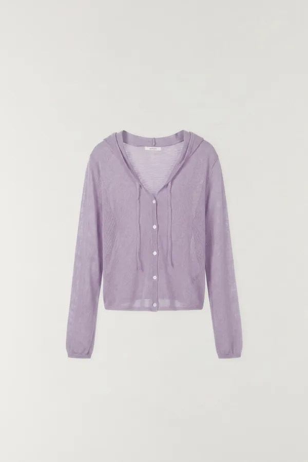 후드 가디건 LAVENDER