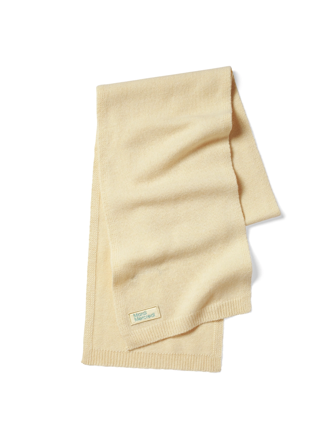 마르디 메크르디 WOOL MUFFLER SQUARE LOGO_IVORY 상품 이미지 2