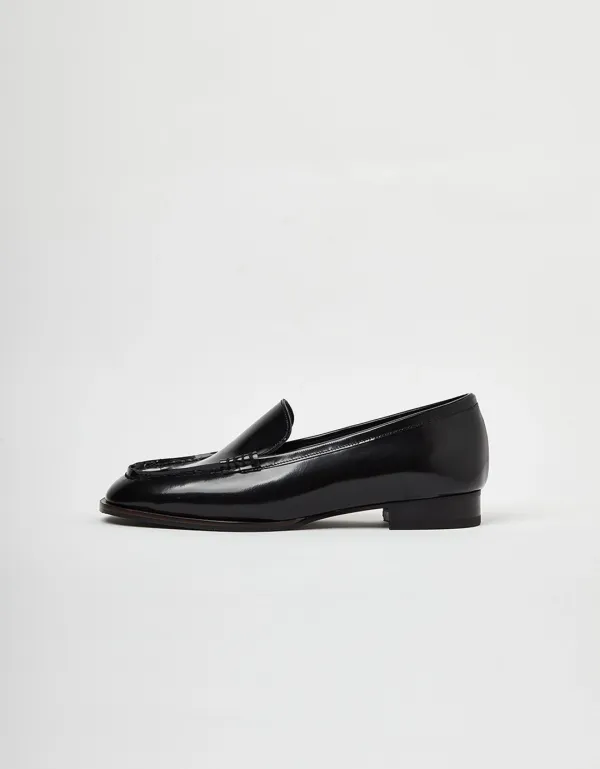 Italy Cow Leather Loafer (Black)