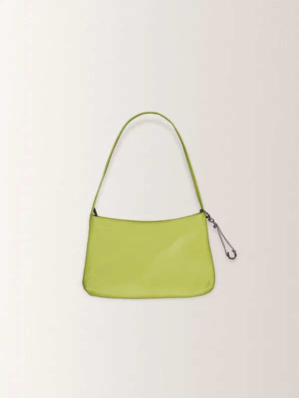 BOW LEATHER BAG [ OLIVE ]