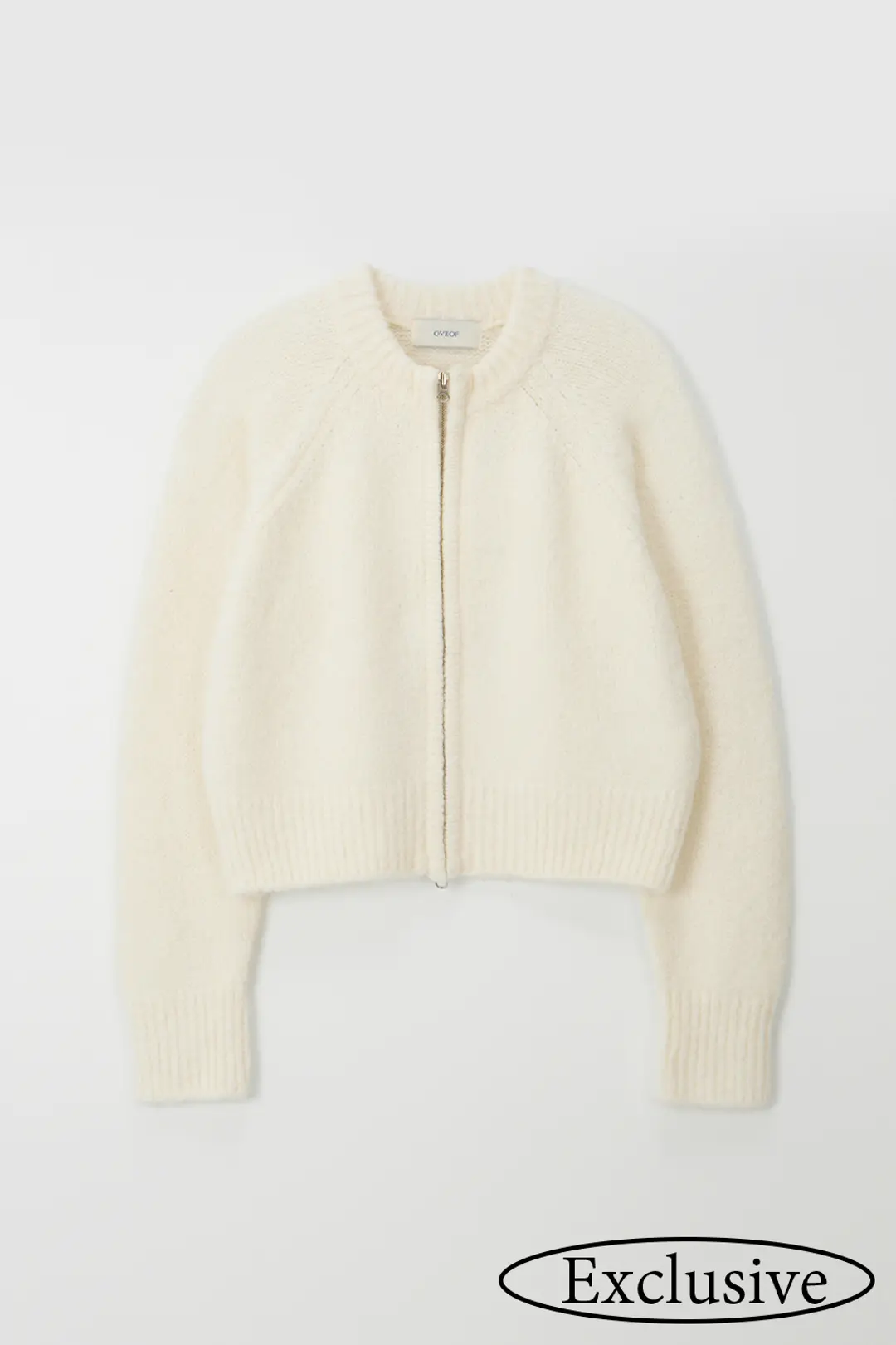 오브오브 Kelsey angora knit zip-up_ ivory 상품 이미지 2