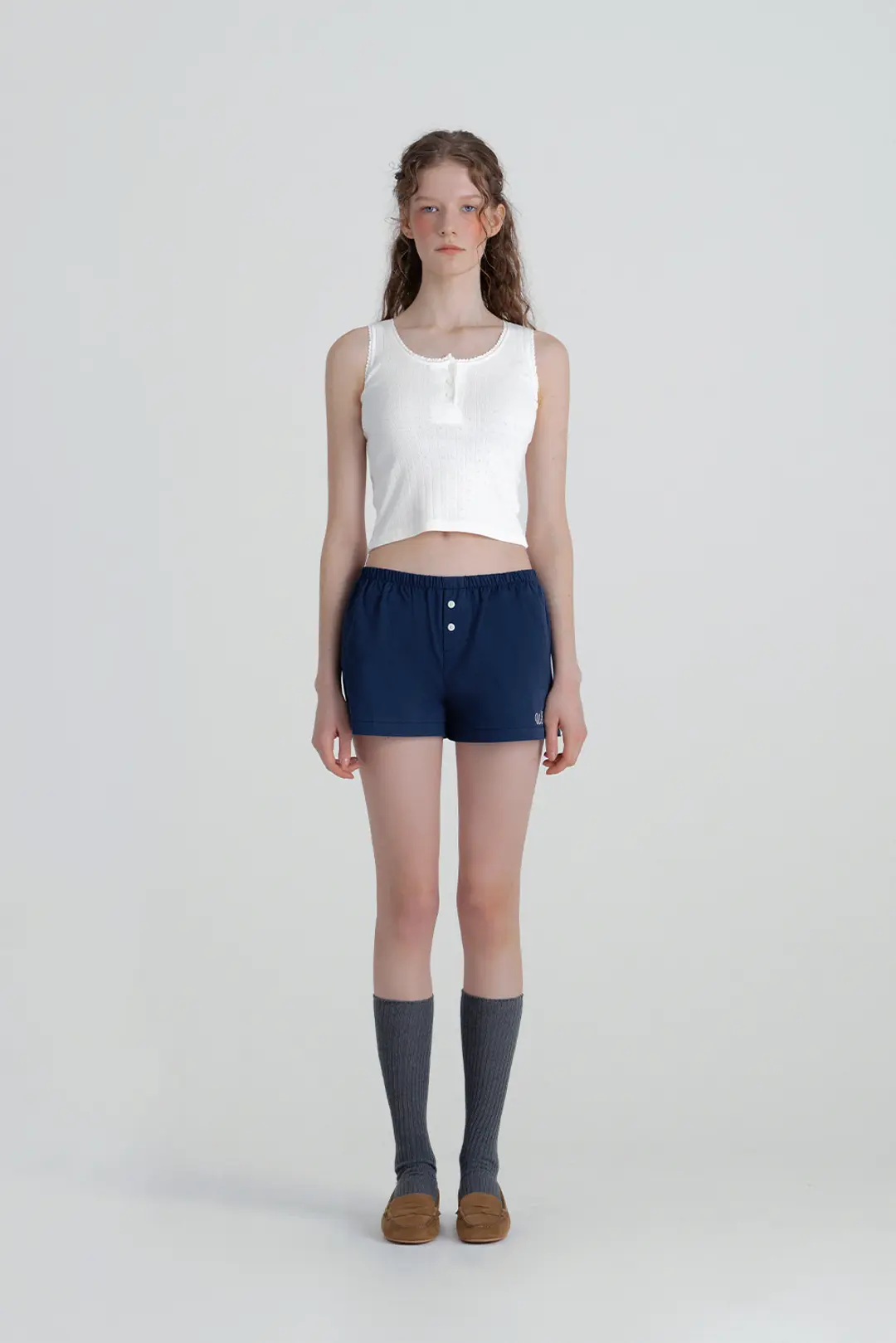 위드아웃썸머 Tin cotton shorts_navy 상품 이미지 2