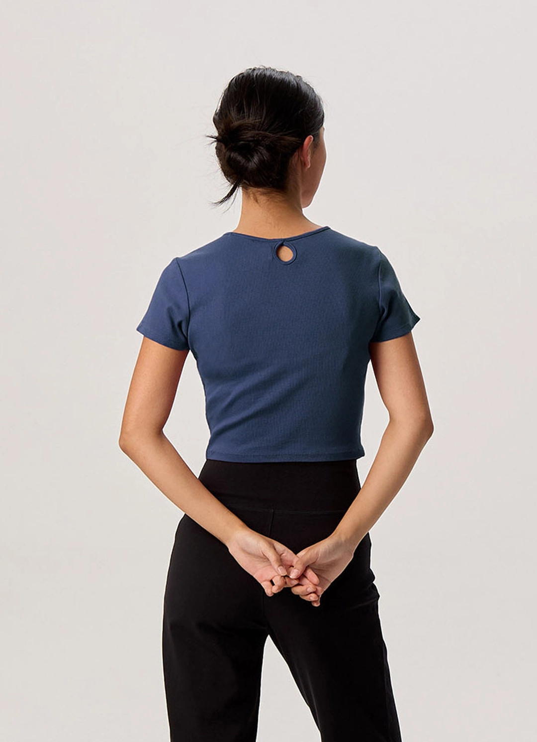 부디무드라 Keyhole rib short sleeve_Oceana 상품 이미지 2