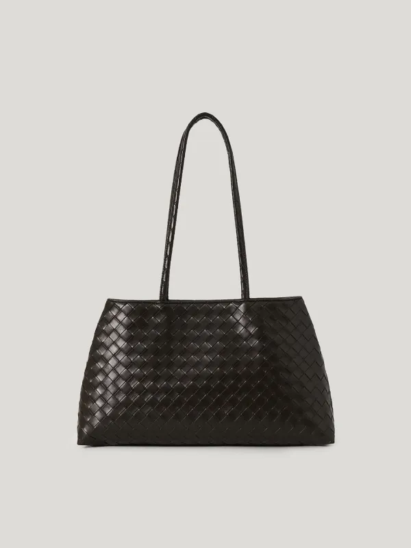 아든 위빙 숄더백 Arden Weaving Shoulder Bag_Dark Brown