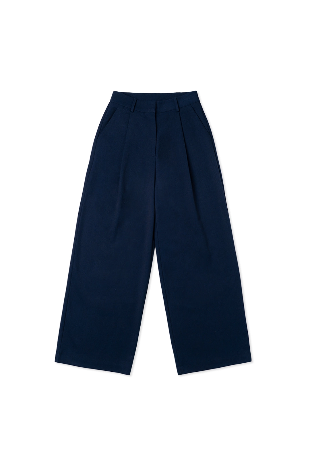 위드아웃썸머 Mode wide slacks_navy 상품 이미지 1