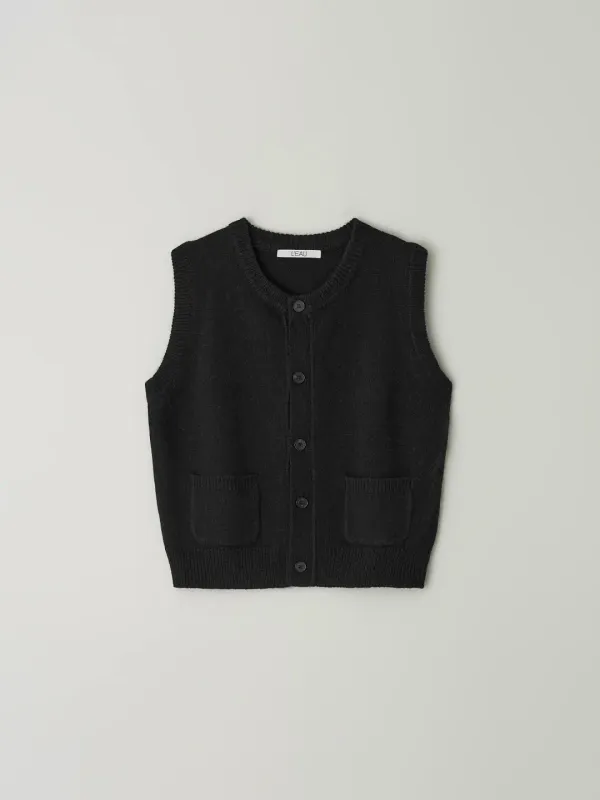 Margaret wool vest_black