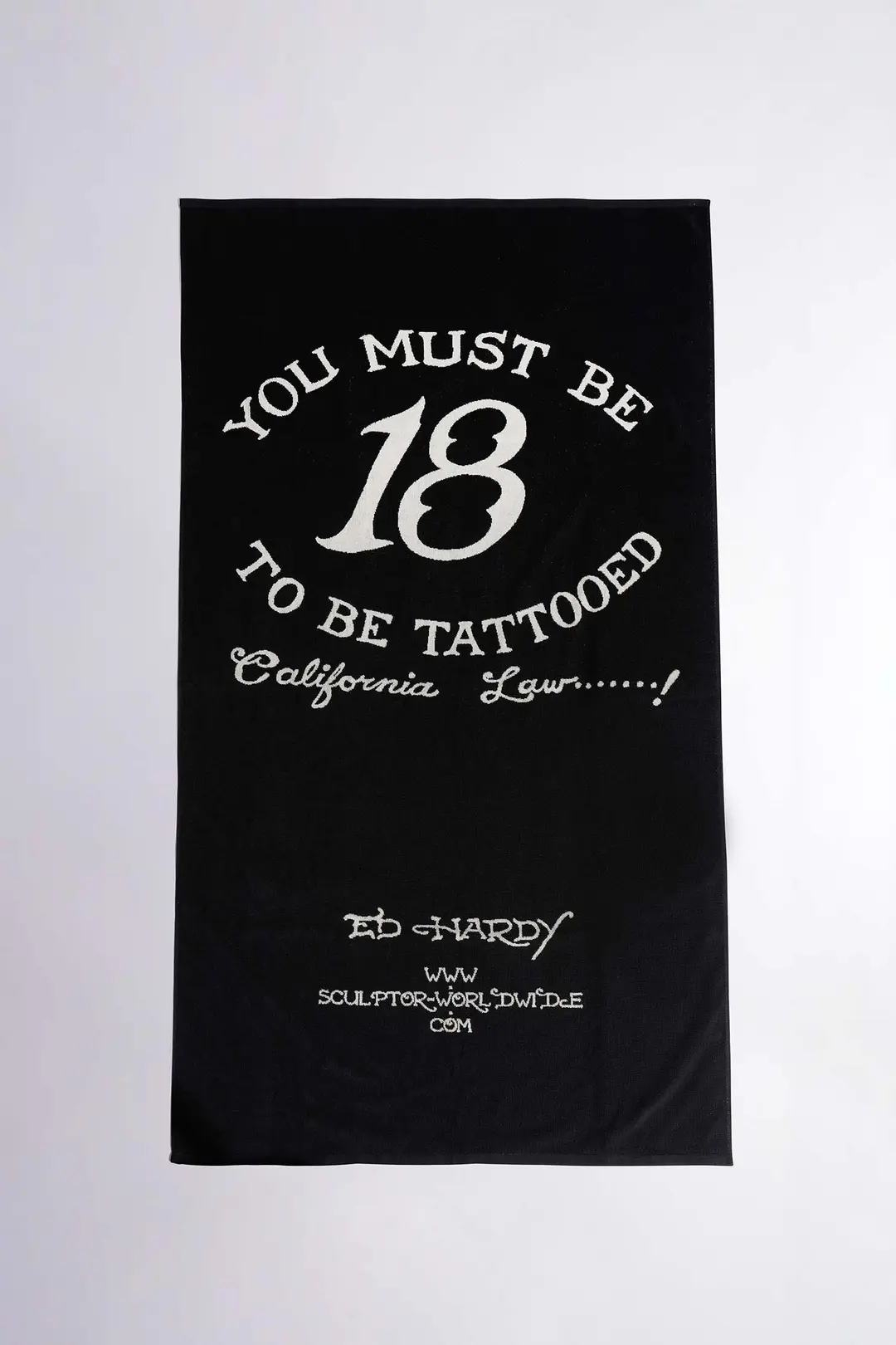 스컬프터 [Sculptor X Ed Hardy] Tattoo Jacquard Beach Towel Black/Ivory 상품 이미지 3