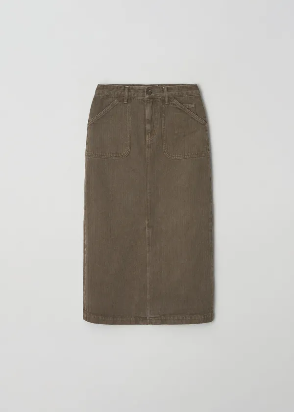Fatigue long skirt (mocha beige)