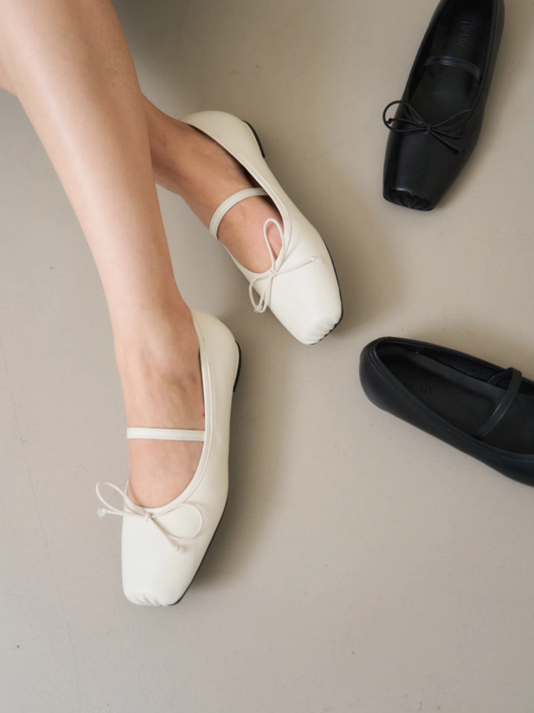 러브듀이 PLIE ribbon flat / 아이보리 상품 이미지 2