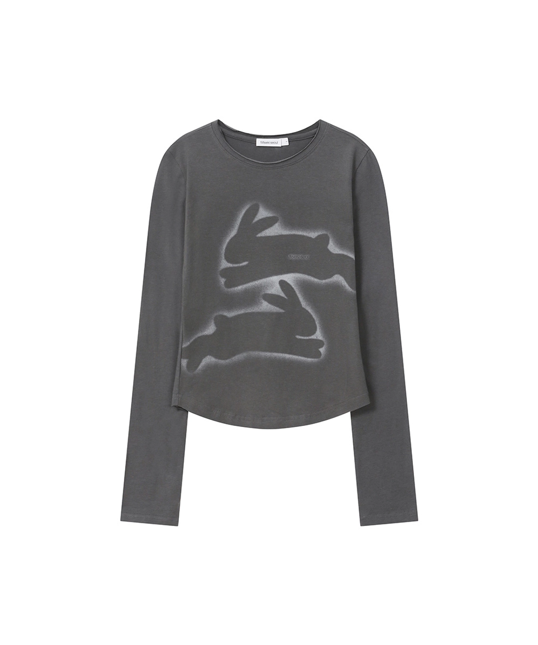 미세키서울 Twin rabbit long sleeves CHARCOAL 상품 이미지 2