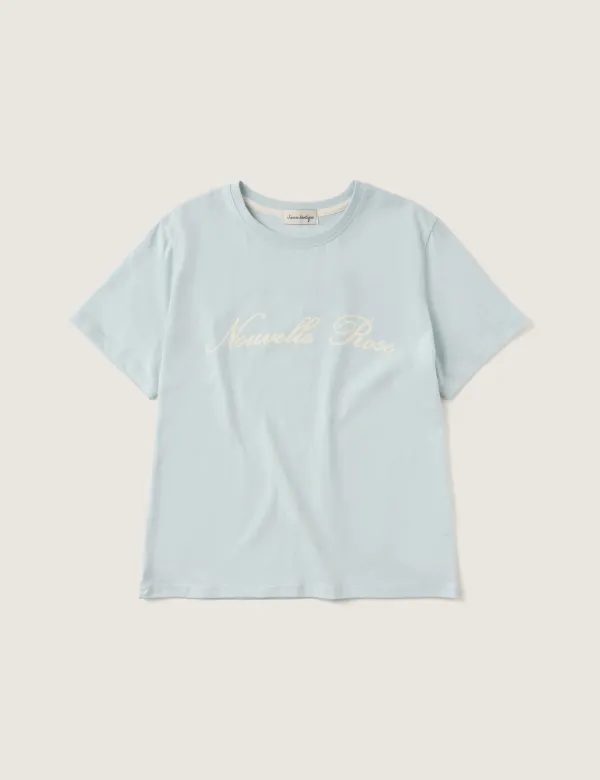 Nouvelle Rose T-Shirt (Pale Blue)