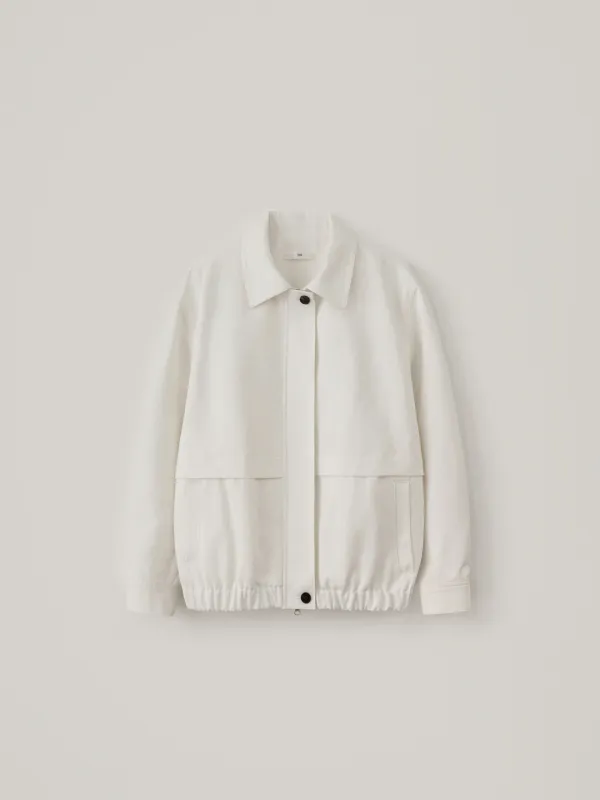 Twill Cotton Blouson - Ivory