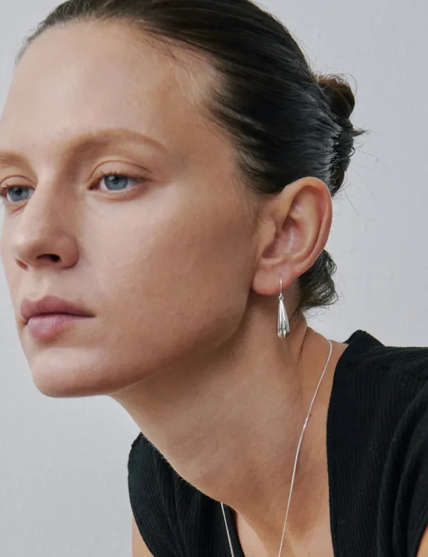 Ripple Drop Hook Earrings