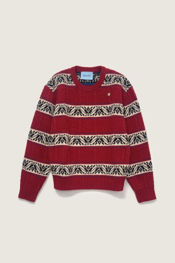 Nordic knit (레드)