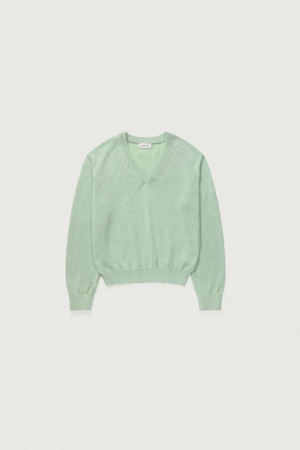 MOCO LOOSE V-NECK KNIT [MINT]
