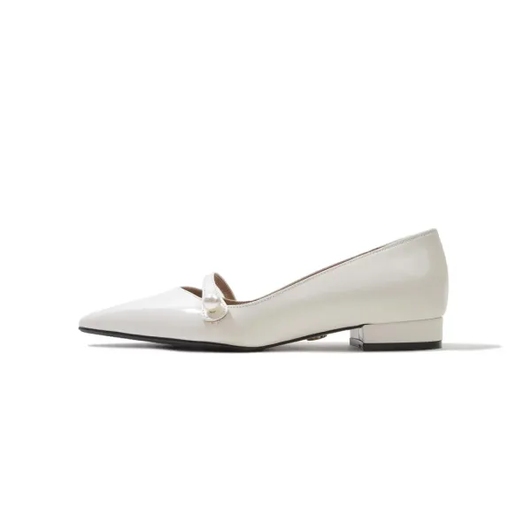 Pointed toe elodie / 크림