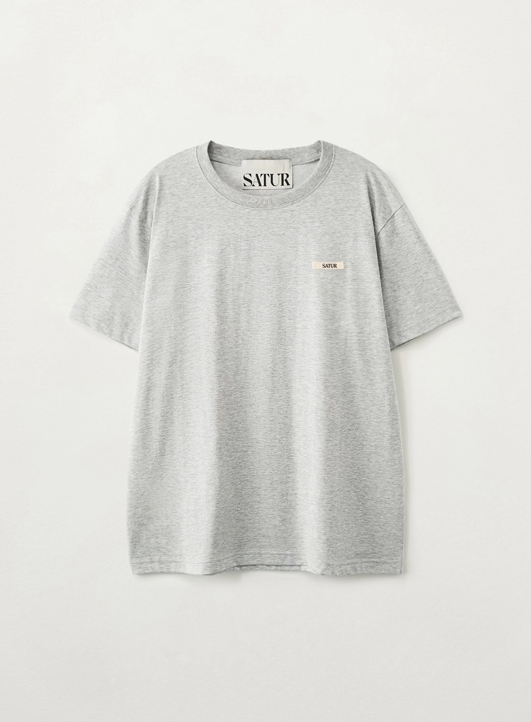 세터 Supima Basic Crewneck T-Shirt - Melange Gray 상품 이미지 1