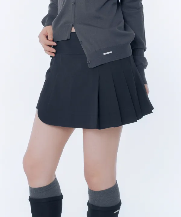 [레이 PICK] Omoi pleats wrap skirt BLACK