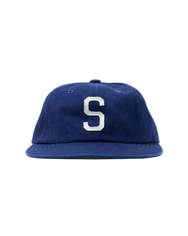S Logo Cotton Relaxed Fit 6Panel Cap_Deep Blue