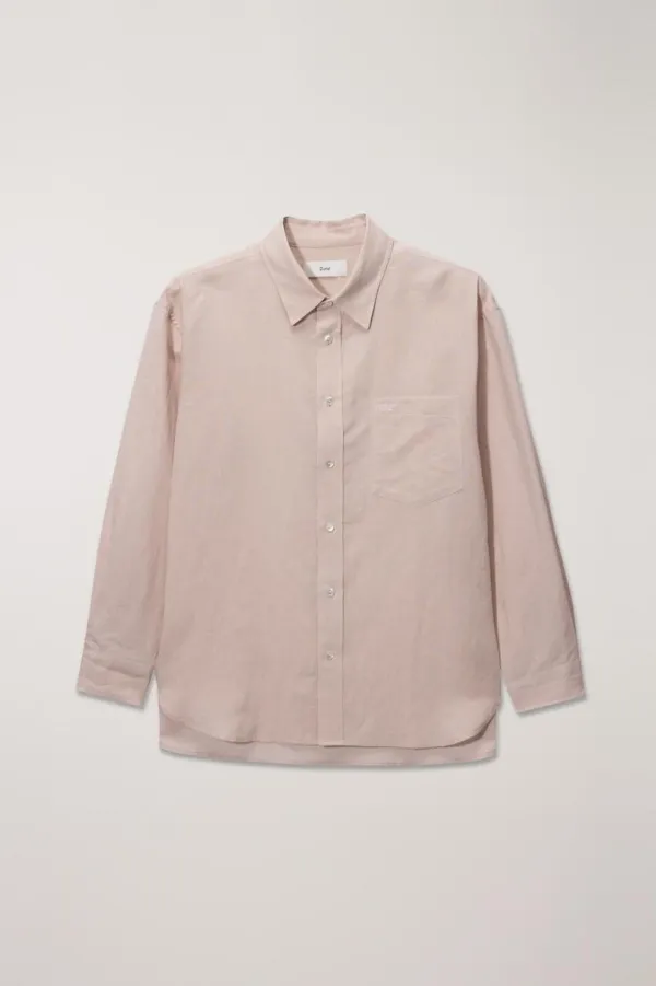 UNISEX CLASSIC LINEN SHIRT SOFT PINK