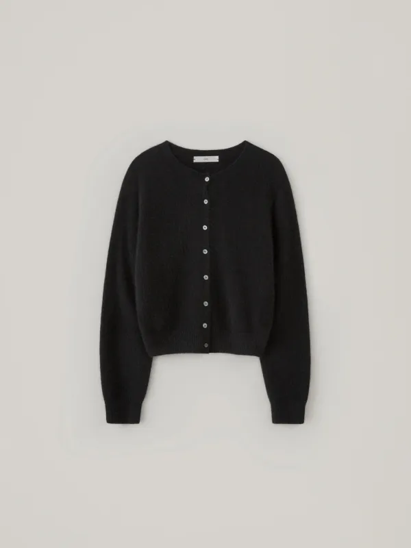 Raccoon Round Cardigan - Black