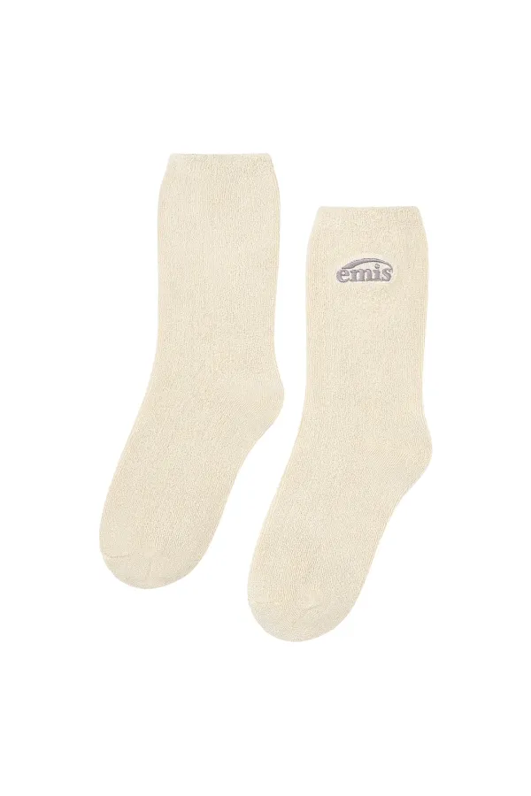 SOFT TERRY SOCKS-IVORY