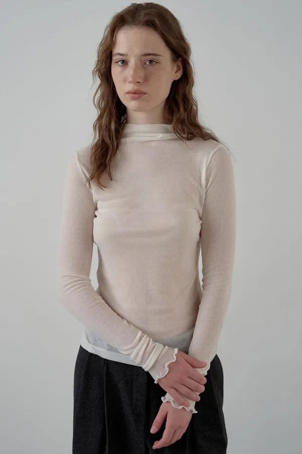 [6차]wool sheer turtleneck top_ivory