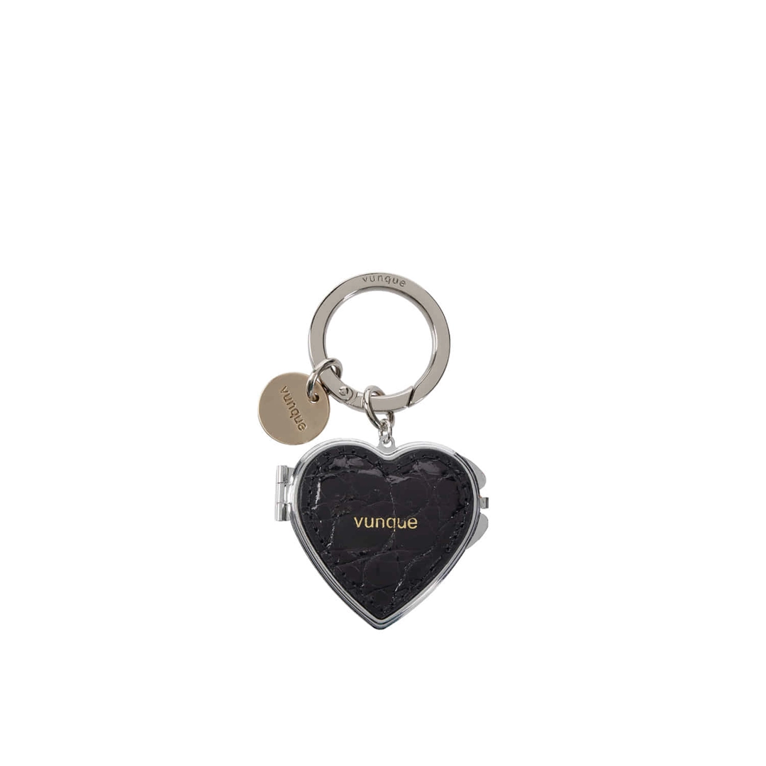 분크 Ecllat Heart Pocket Mirror Charm (에끌라 하트 포켓 미러 참) Black 상품 이미지 1