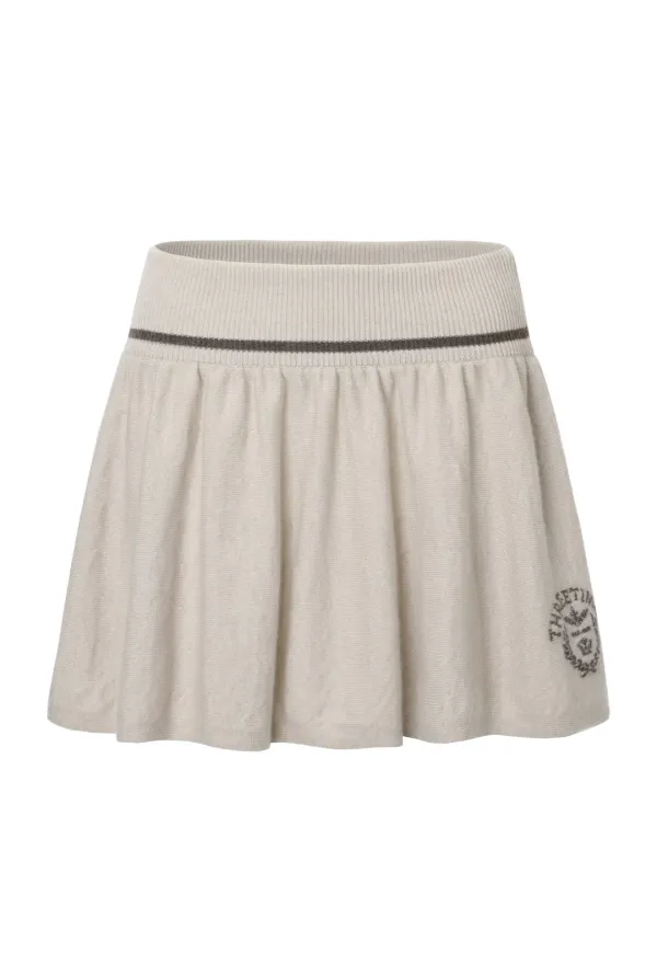 Isabel emblem knit skirt