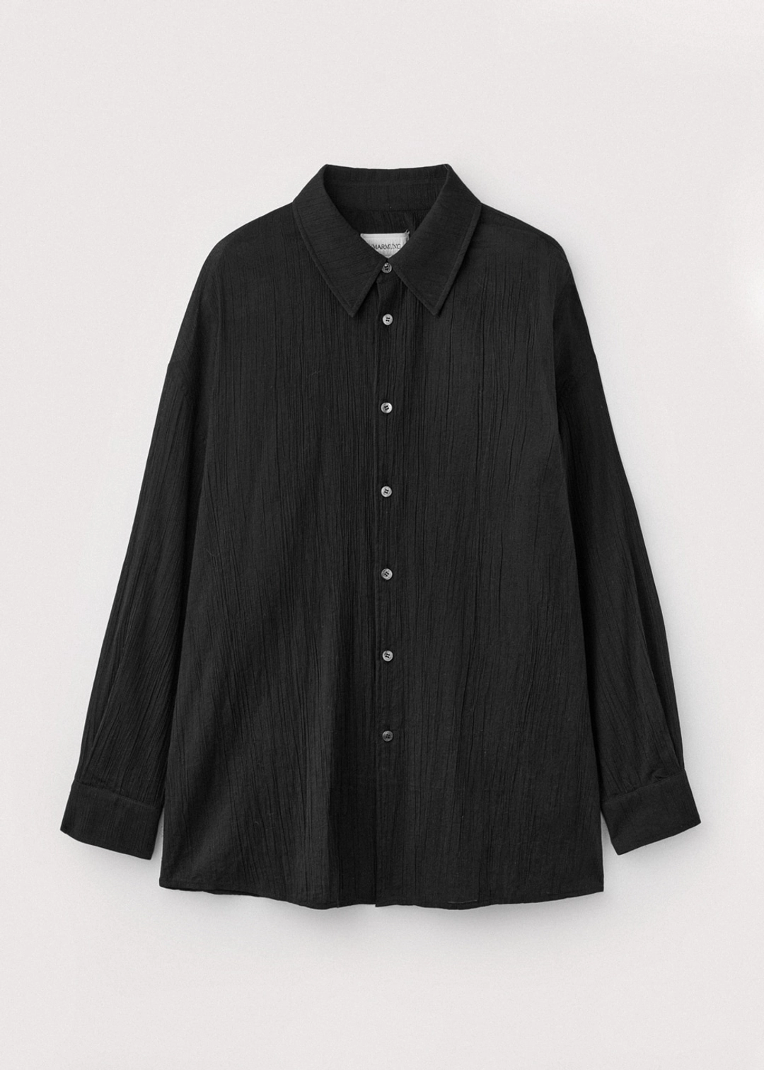 우마뭉 Crinkled cotton shirts_Black 상품 이미지 1