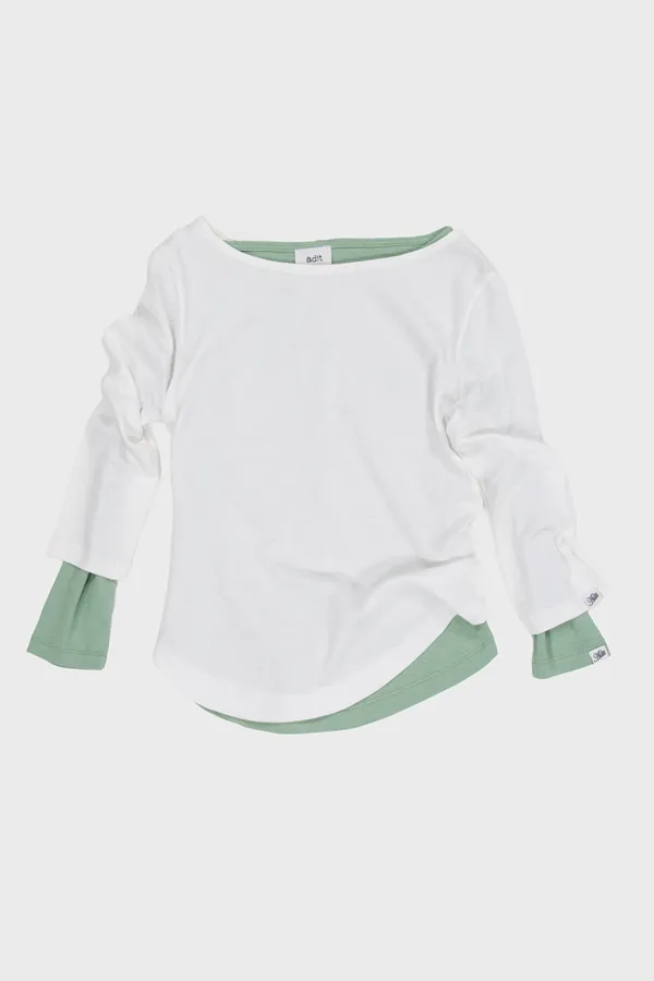 Slab Boatneck cotton t-shirt_Green [바로배송} Ivory [6/2일 순차적 배송}