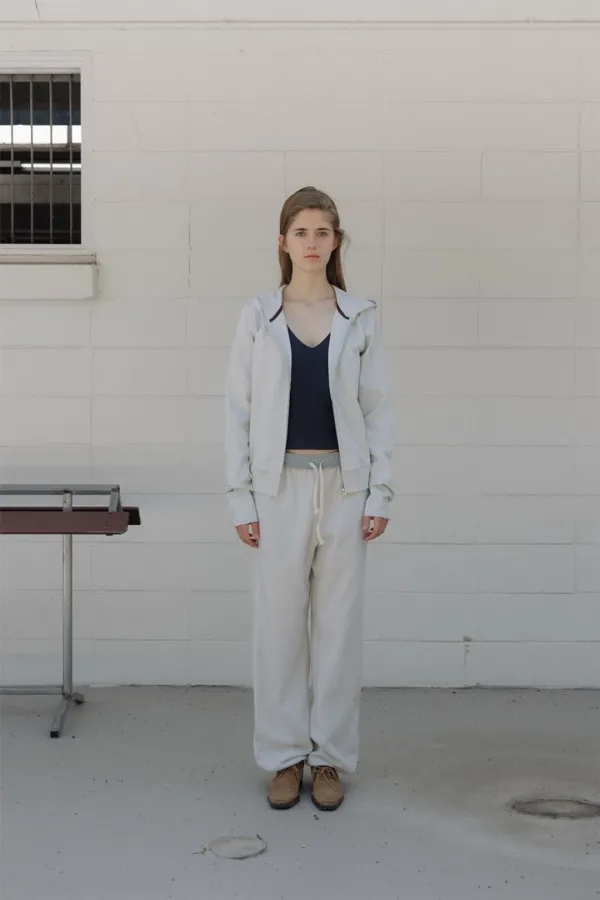 Dusty hoodie zip-up (ivory)