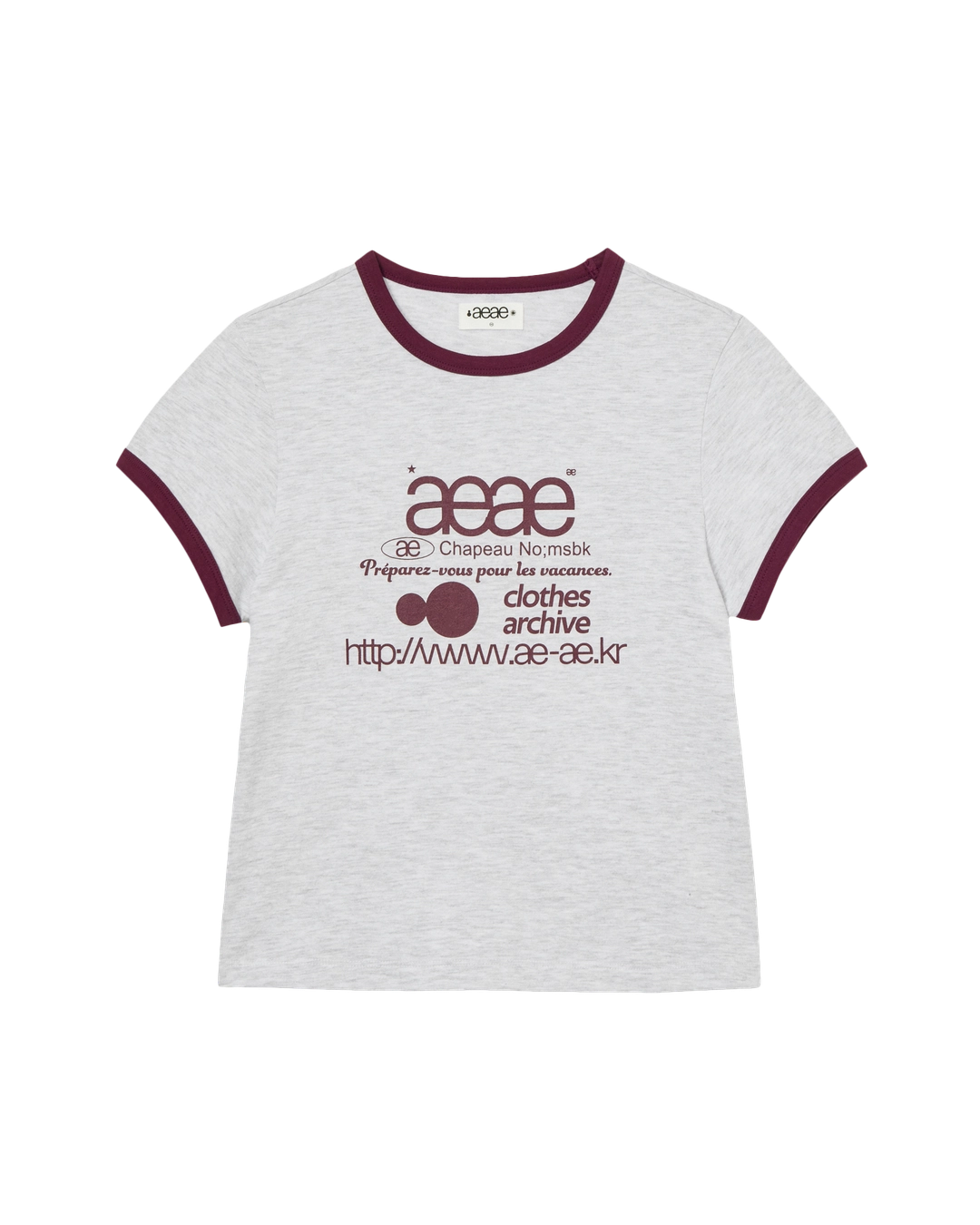 에이이에이이 [6/12 예약발송] WEB LOGO RINGER TEE [LIGHT GREY] 상품 이미지 1