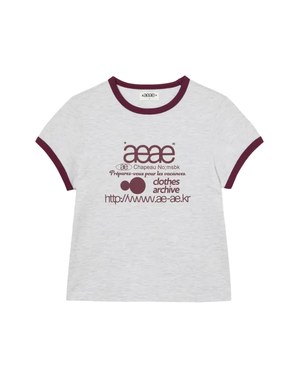 [6/12 예약발송] WEB LOGO RINGER TEE [LIGHT GREY]